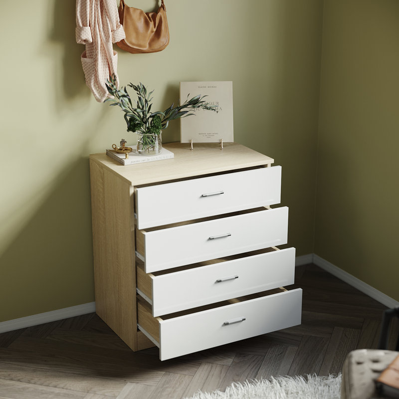 Shalicia Rectangle Accent Cabinet, White/Oak