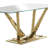 Glass Top Metal Base Dining Table