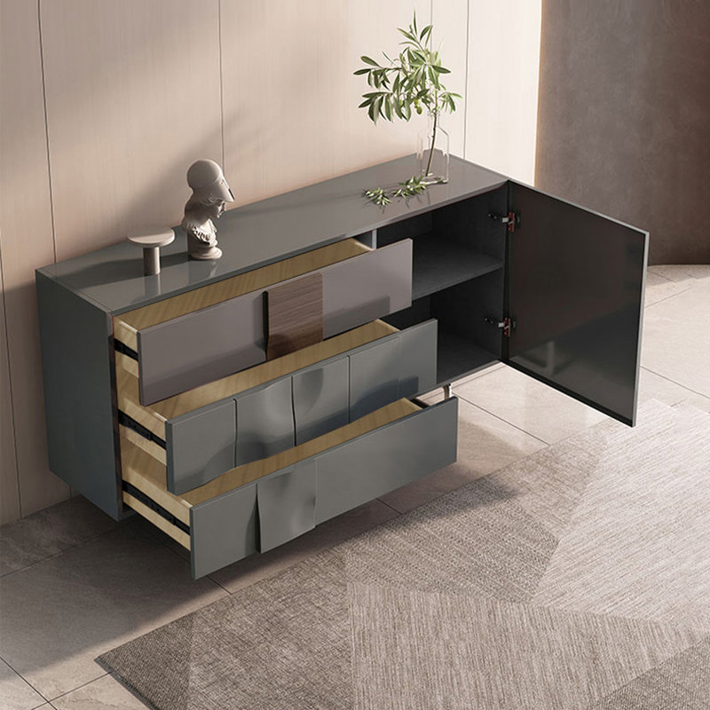 Casiers de salon créatifs et modernes. Buffet, Gris, H 35,43 po x l 47,24 po x P 15,75 po