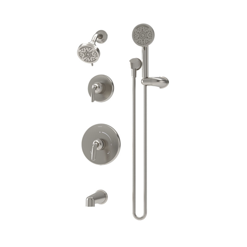 Elm Tub and Shower Trim with Hand Shower, Satin Nickel