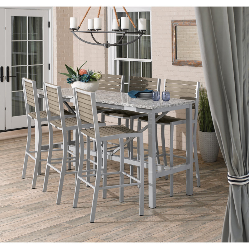 Travira 31.76" Patio Bar Stool, Tekwood Vintage