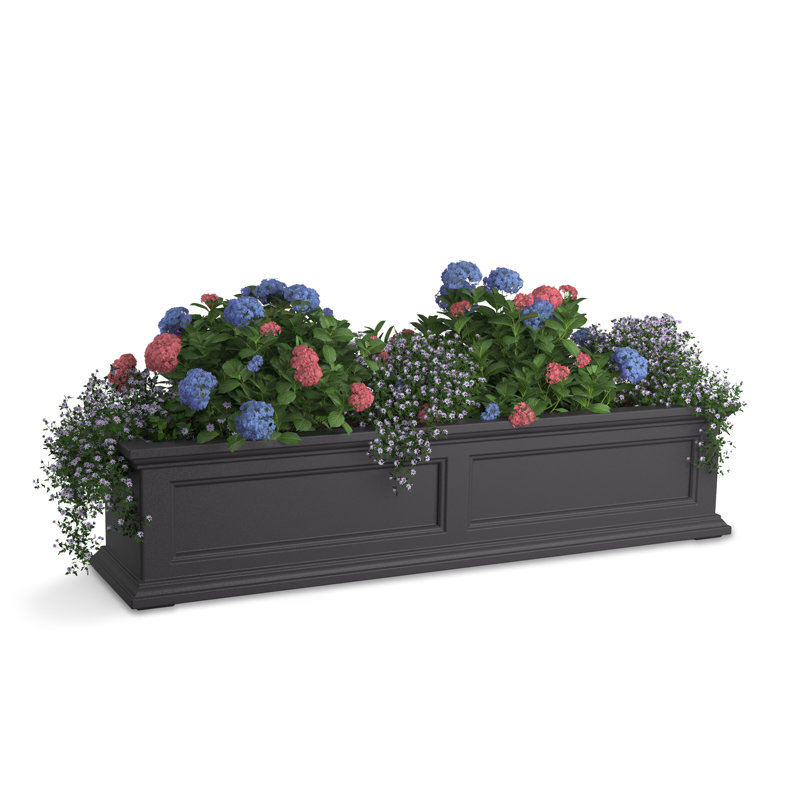 Boîte à fenêtre Mayne Fairfield 4ft Classic, 11" H x 48" W x 11" D, Gris graphite