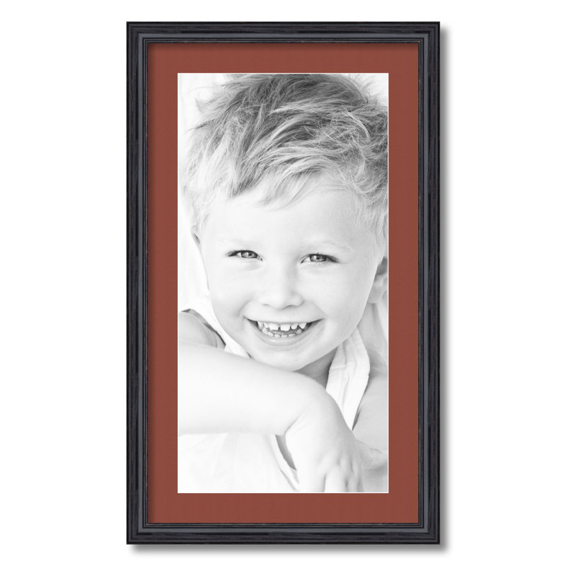 Cadre 12 po x 24 po simple noir mat, Cognac