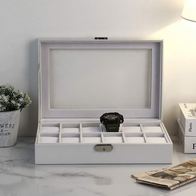 Watch Box + Locking, White