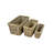 Set Of 3 Grey Rectangle Rattan Baskets