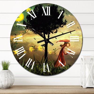 The Boy Collectioning Stars - Horloge murale fantaisie