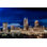 Paysage urbain du centre-ville de Cleveland, bleu