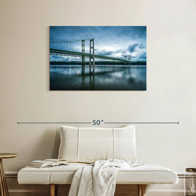 Lilie nuageux, pont Tacoma Narrows, H 24 po x l 36 po