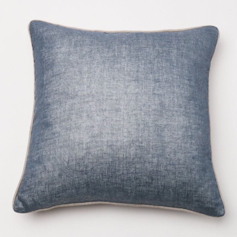  Housse de coussin carré en lin, Marine
