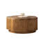 Table basse carrée avec rangement caché, rotin naturel chaleureux, couvercle en forme de fleur, compact 31,5 pouces pour les salons