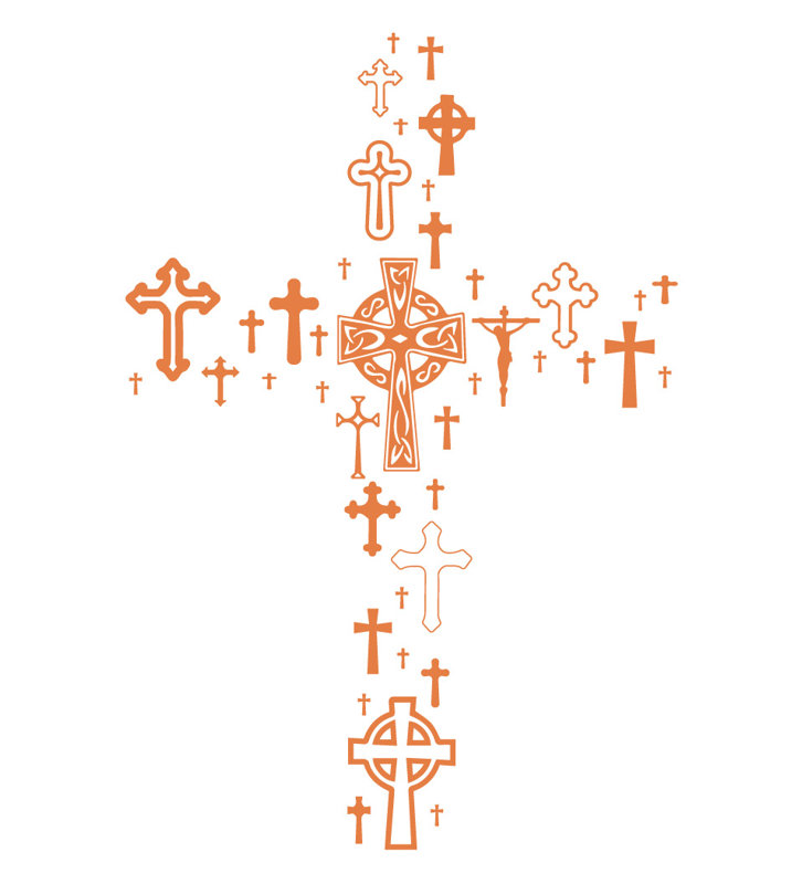 Décalcomanie murale cross collection, H 36 po x l 24 po x P 0,01 po, Kaki