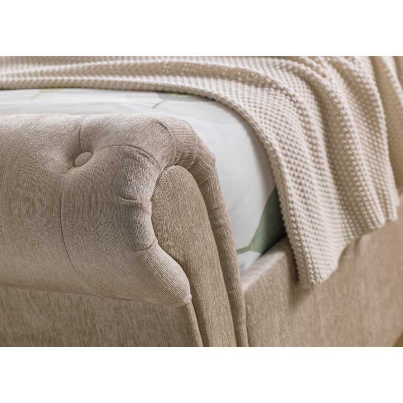 Laurens Upholstered Storage Bed, Kingsize (5'), Mink, No Mattress