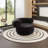 Black curved negotiating sofa