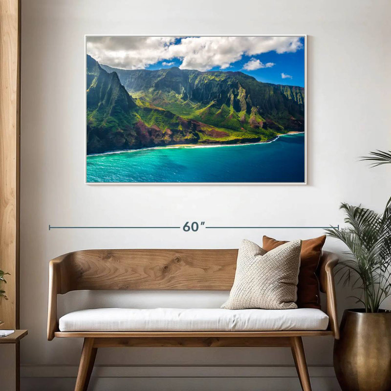 Kauai, Cadre flottant blanc, 46 po x 31 po