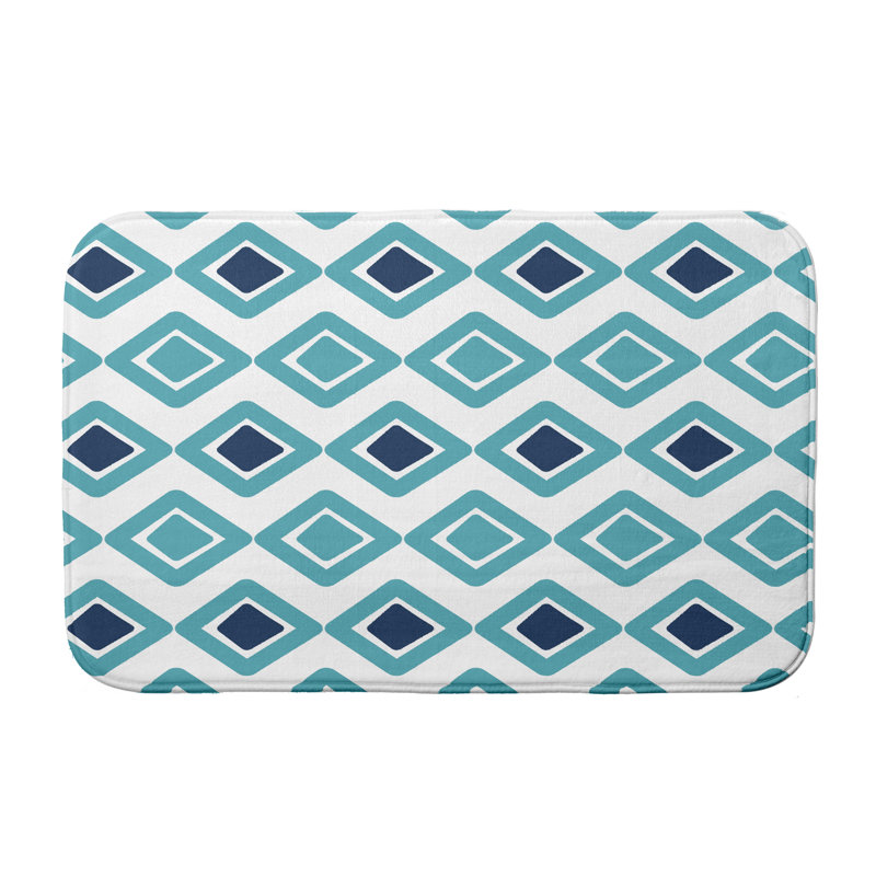 Tapis de bain Fernon, l 17 po x L 24 po, Aigue-marine