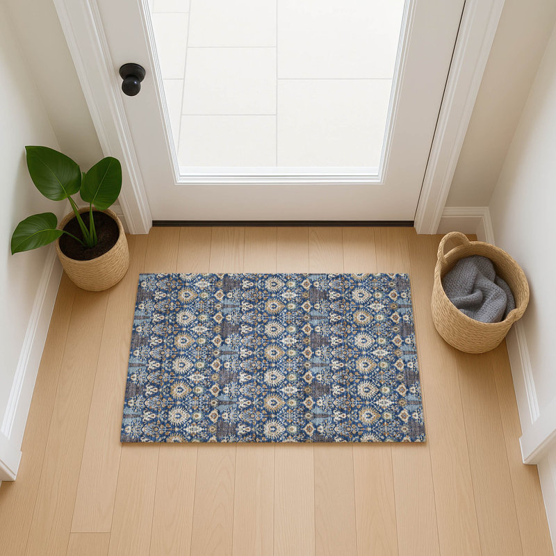 Machine Washable Indoor/Outdoor Gursevak ACN2251 Global Rug, Rectangle 1'8" x 2'6"