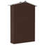 vidaXL Garden Shed Brown 45.7"x17.7"x68.9" Galvanized Steel-110584084