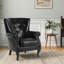 Fauteuil à oreilles en simili cuir Diavion-1420741639