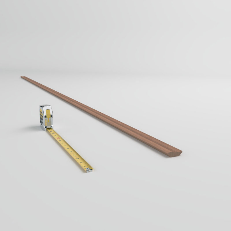 WM75 - Moulure de bois franc massif de lit Americraft, P 9/16 po x l 1 5/8 po x L 96 po, acajou Sapele Grade, Sapele