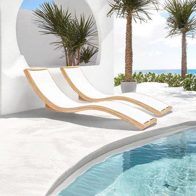 Chaise longue d'extérieur en teck