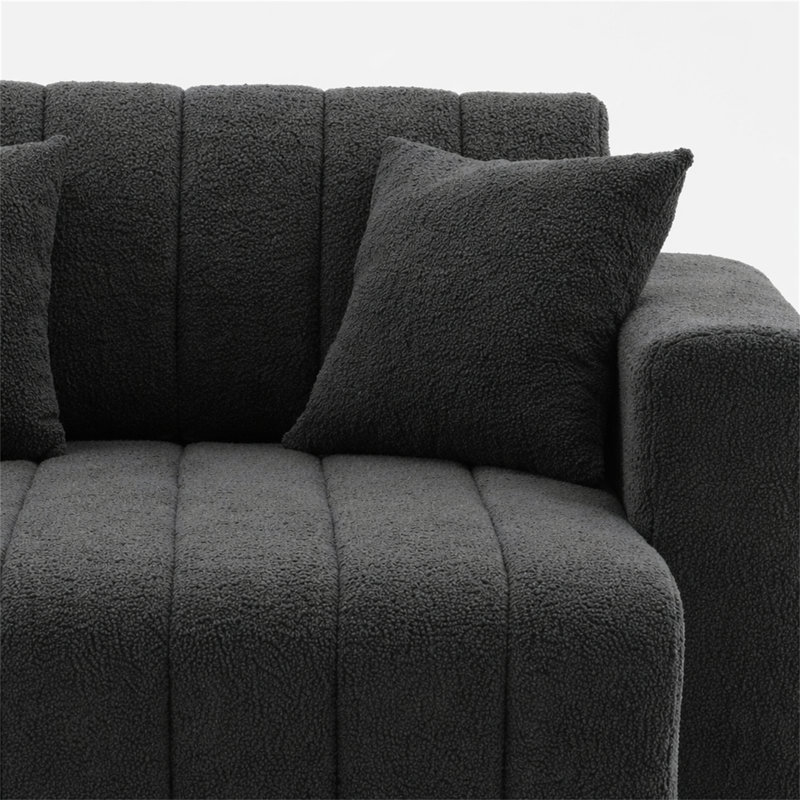 Wool Right Facing Sectional Sofa With Chaise