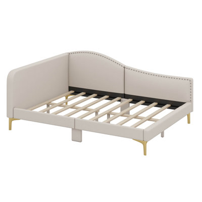 Aliccia Upholstered Daybed with Headboard and Armrest by Mercer41