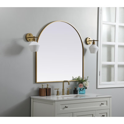 Metal Frame Arch Marguerite 22x36 Inch in Silver