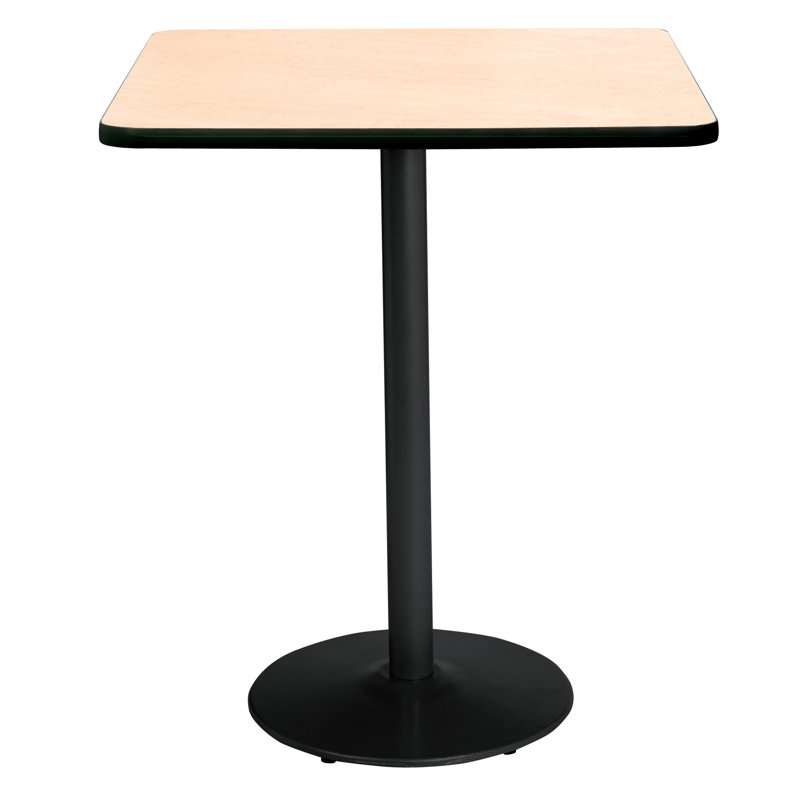 Dining room table Mode Breakroom, Noir, Naturel, H 42 po x L 36 po x l 36 po