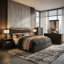 Kayner Bed With LED Lights - Charcoal-1825667719