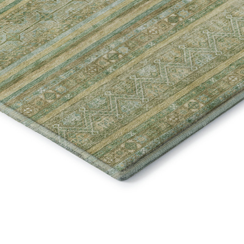 Premium Machine Washable Baford AMF1653 Stripes Rug, Rectangle 10' x 14'