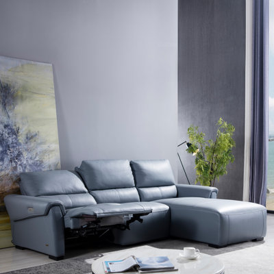 Minnich Upholstered Power Reclining L-Shaped Sectional