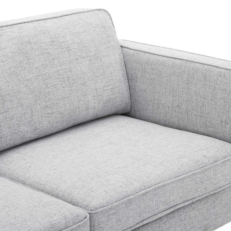 Kaiya Fabric Sofa, Light Grey Velvet