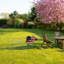 «American Flag Heart Welcome», piquet de jardin en métal, décor de jardin patriotique, 22,5 po x 16 po