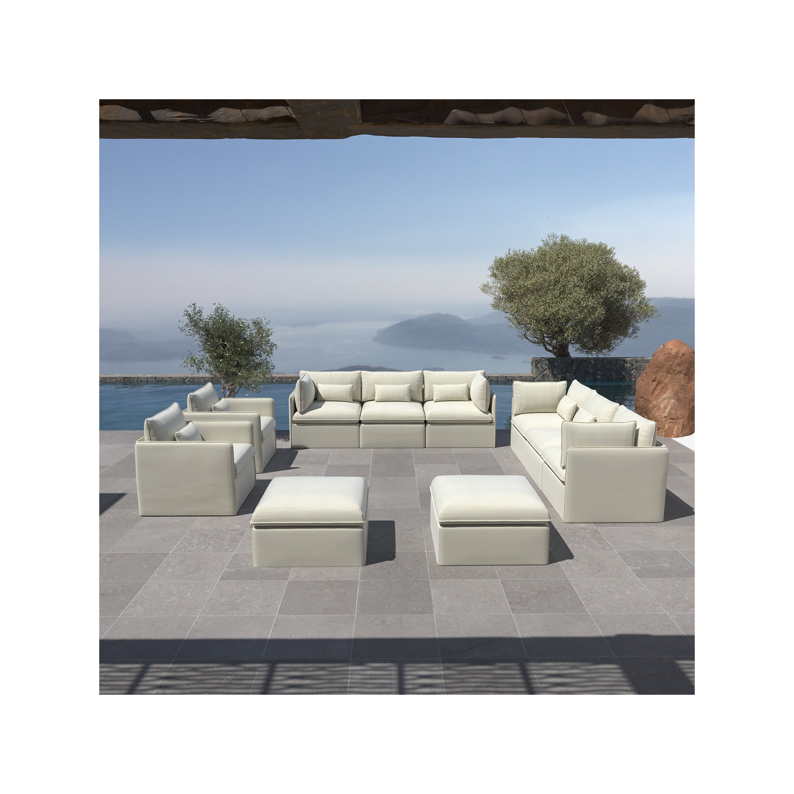 Valliere 10pc Multi-Chair Seating Group