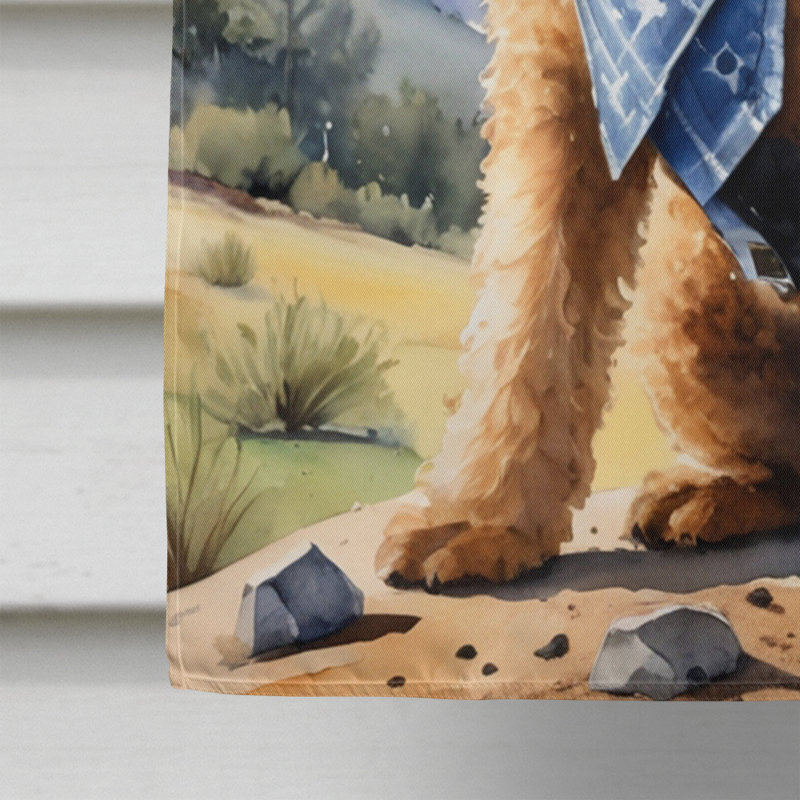 Cowboy Welcome House Flag, Airedale Terrier