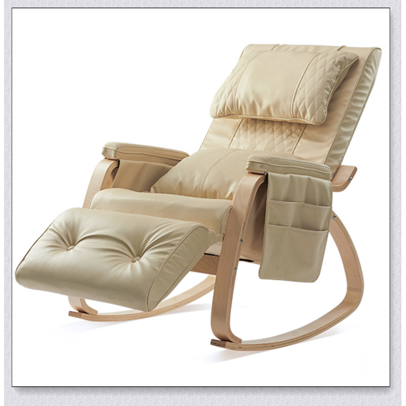 Chaise berçante confortable confortable Base solide, confortable, durable et magnifique, Blanc, crème