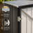 Black Lean-To Metal Tool Shed with Sloped Roof and Lockable Door for Garden and Backyard