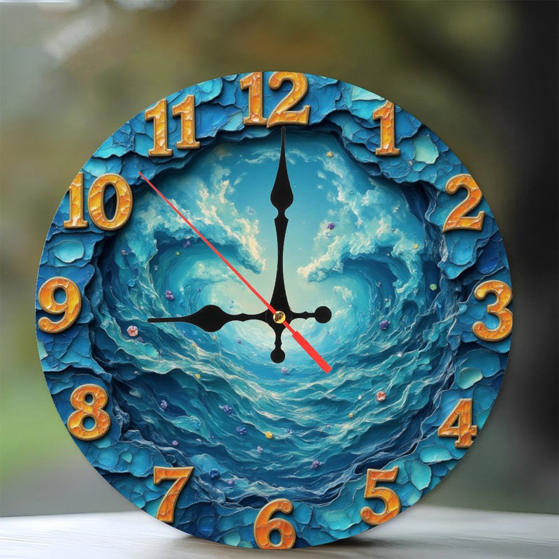 Horloge avec vortex océanique