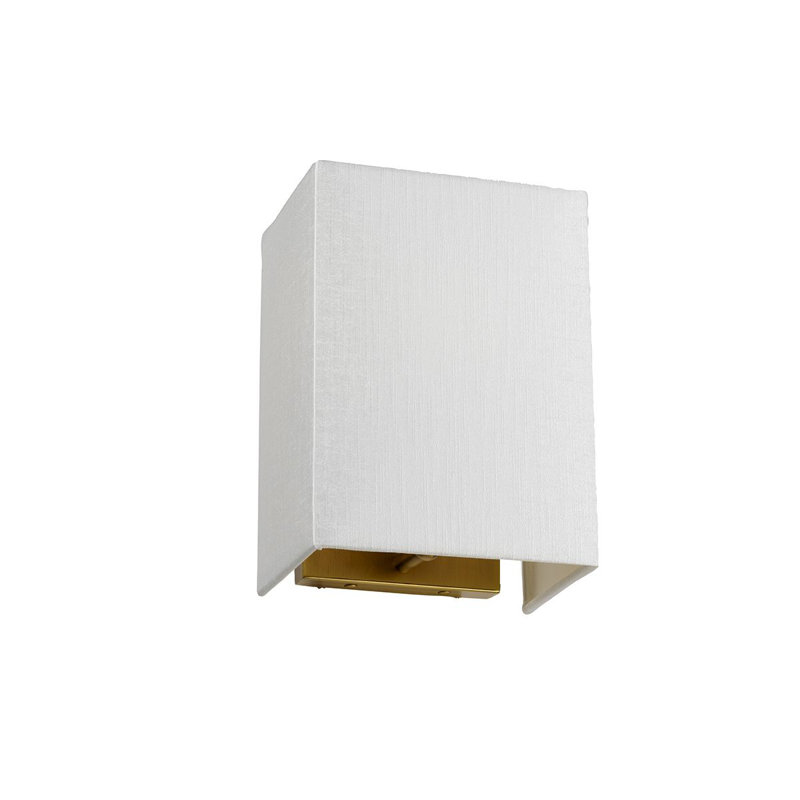 Zanders Chrome Flush Mounted Sconce, 23cm H x 38cm W x 12.8cm D, Aged Brass