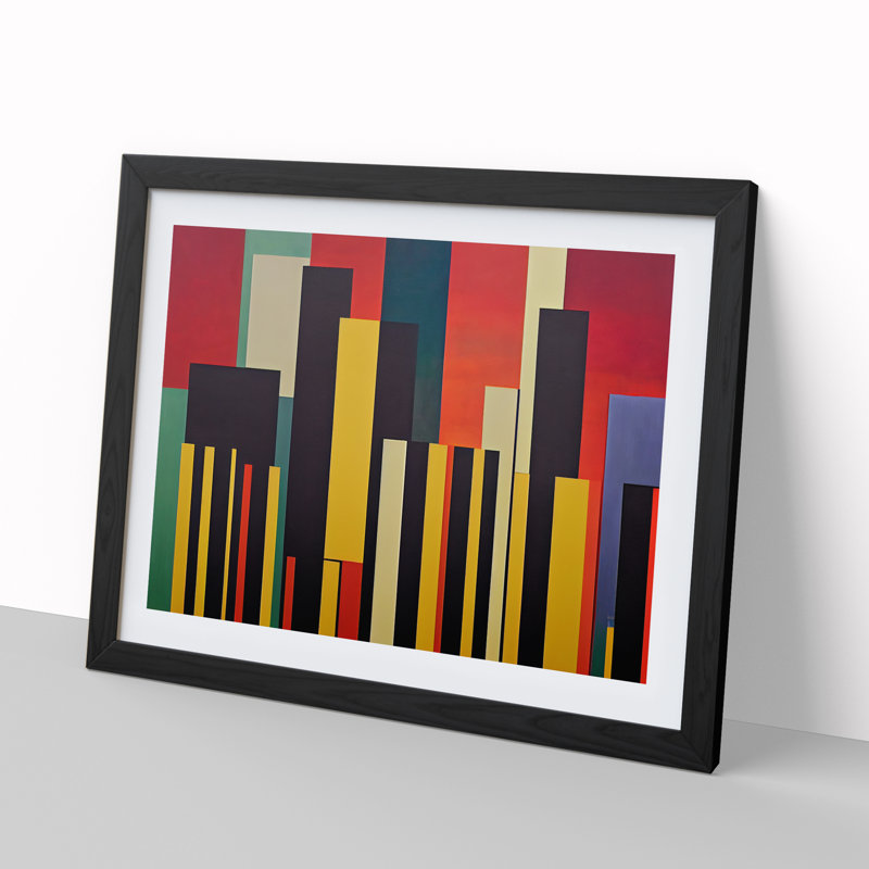 Popular Abstract City Skyline - Framed Print