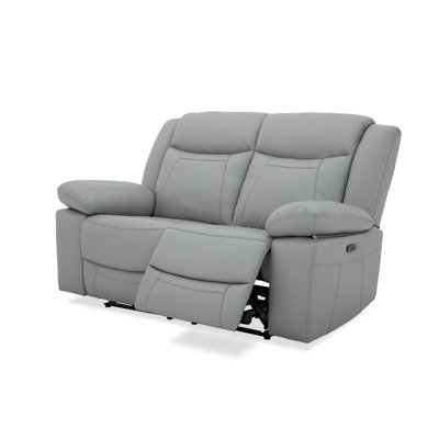 Causeuse en cuir Wyatt gris clair 895L 