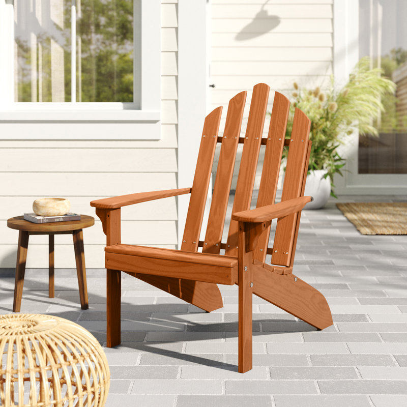Chaise Adirondack en bois Urich, Teinte séquoia