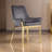     Pangea Home Hudson Tufted Upholstered Arm Chair - Dining Chairs Set of 2 – Modern Upholstered Accent Chairs for Kitchen, Dining Room, Living, or Breakfast - Gray Velvet with Gold Legs-33064610-33064611