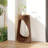 Outdoor Side Table With Hollow Design, Lightweight Concrete, Wood-Like Texture, Ideal For Patio, Balcony, And Poolside-1145428303