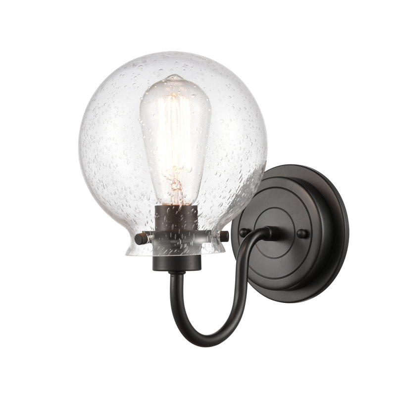 Éclairage pour salle de bain à intensité variable 1 lumière amariyah, Grainé, Chrome poli