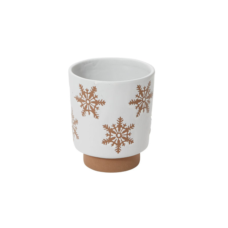 Pot de fleurs en céramique Jimeka, H 4,5 po x l 4 po x P 4 po