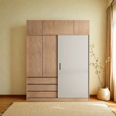 Garde-robe simple couleur noyer