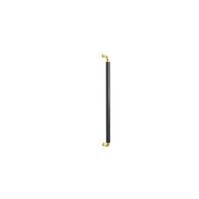 Poignée de porte en verre Emtek Select dos à dos 18 po R-Bar laiton satiné lisse nickel poli