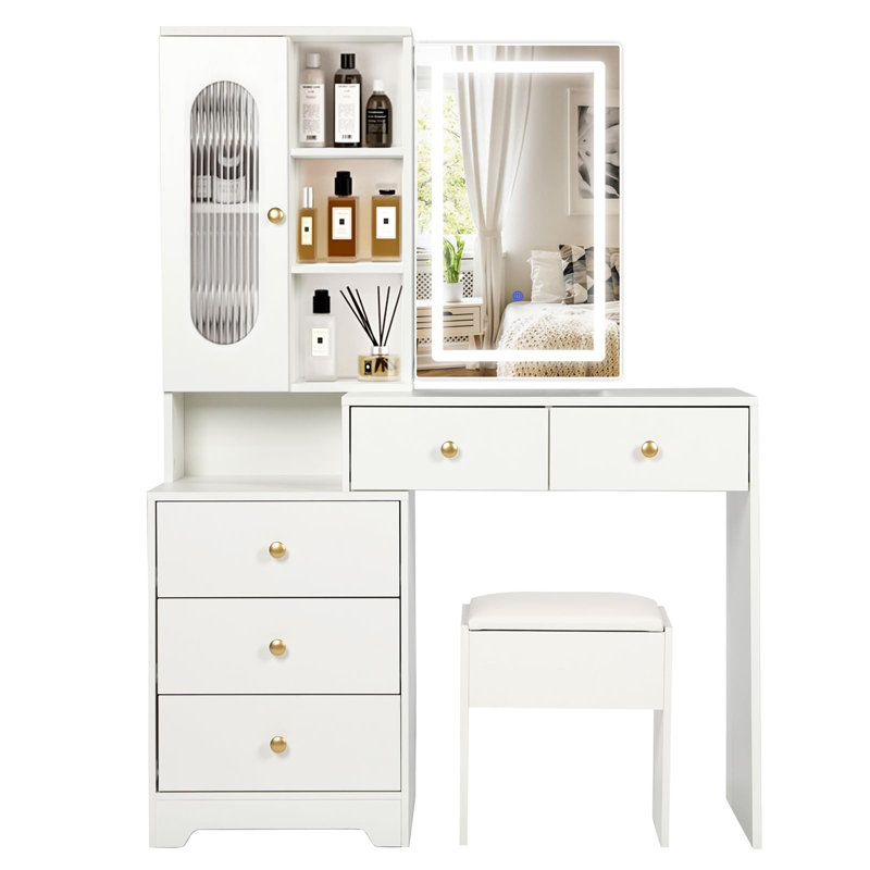 Christlyn Dressing Table with Mirror