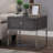 Rectangular End Table With 1 Drawer, Gray Oak And Chrome